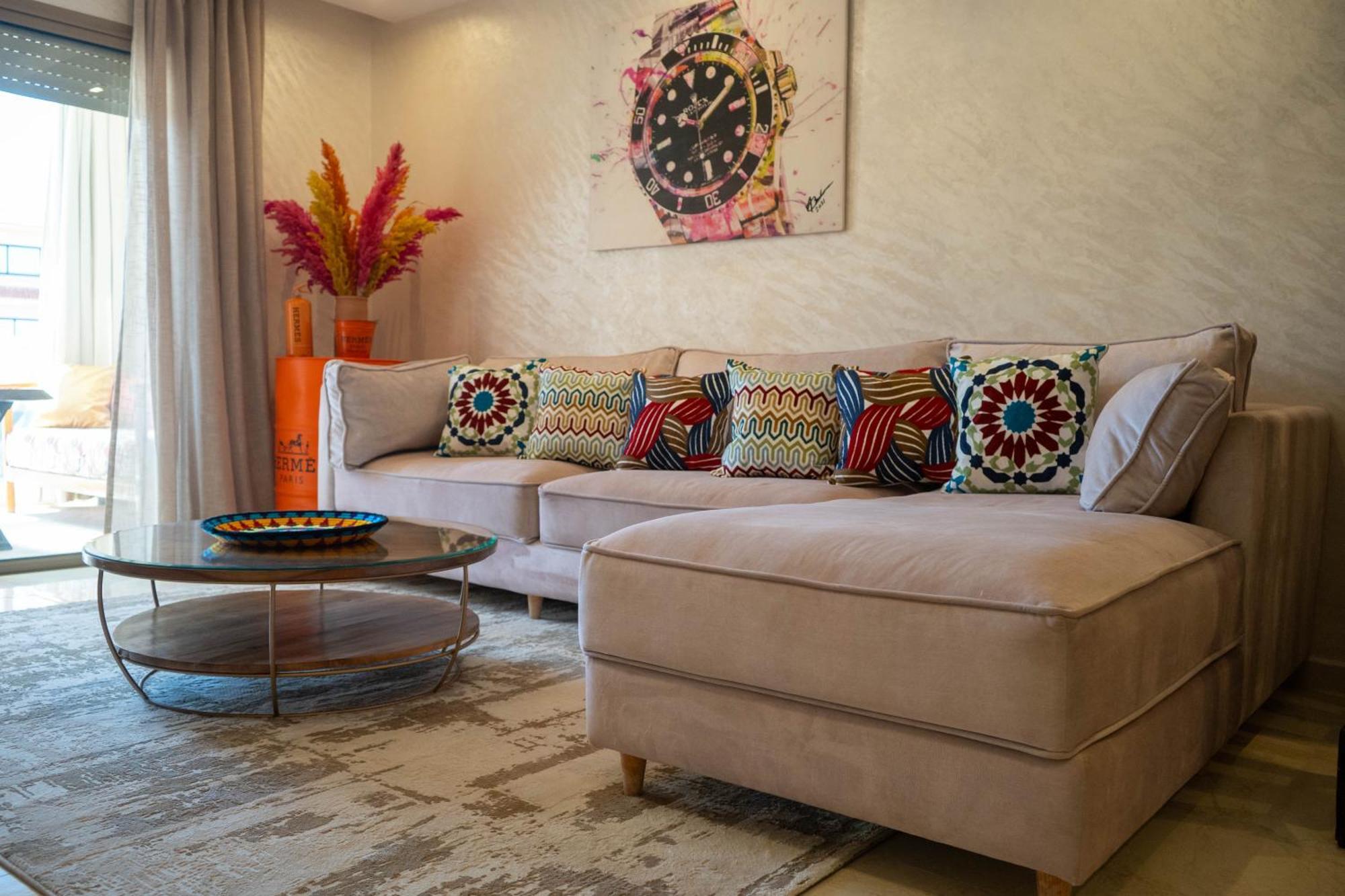 Magnifique Appartement Moderne De 2 Chambres Avec Piscine A 10 Min Du Centre De Marrakech Marrakesh Exterior photo