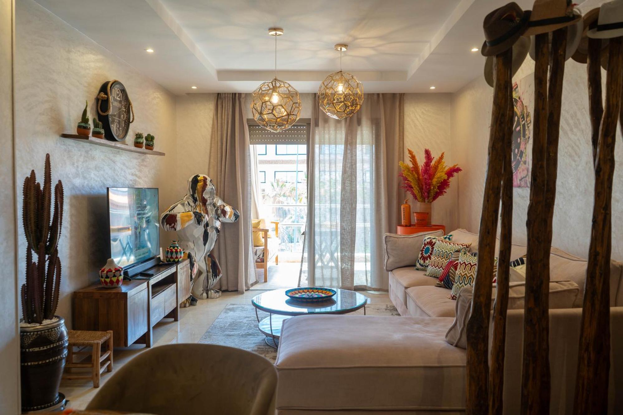 Magnifique Appartement Moderne De 2 Chambres Avec Piscine A 10 Min Du Centre De Marrakech Marrakesh Exterior photo
